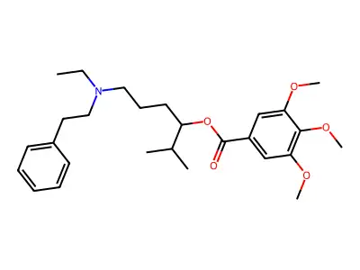 N-Ethyl-N-(4-hydroxy-5-methylhexyl)phenethylamine 3,4,5-trimethoxybenzoate (ester) structure