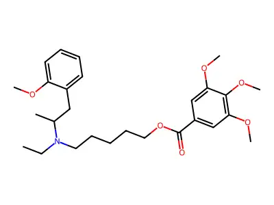 N-Ethyl-N-(5-hydroxypentyl)-2-methoxy-alpha-methylphenethylamine 3,4,5-trimethoxybenzoate structure