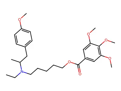 N-Ethyl-N-(5-hydroxypentyl)-4-methoxy-alpha-methylphenethylamine 3,4,5-trimethoxybenzoate structure