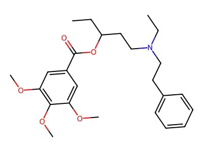 Phenethylamine, N-ethyl-N-(3-hydroxypentyl)-, 3,4,5-trimethoxybenzoate (ester) structure