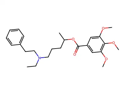 Phenethylamine, N-ethyl-N-(4-hydroxypentyl)-, 3,4,5-trimethoxybenzoate (ester) structure
