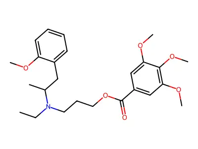 N-Ethyl-N-(3-hydroxypropyl)-alpha-methyl-2-methoxyphenethylamine 3,4,5-trimethoxybenzoate structure