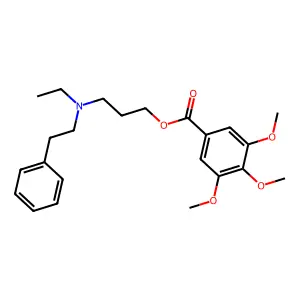 Phenethylamine, N-ethyl-N-(3-hydroxypropyl)-, 3,4,5-trimethoxybenzoate (ester) structure