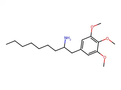 1-(3,4,5-Trimethoxyphenyl)nonan-2-amine structure