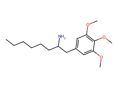 1-(3,4,5-Trimethoxyphenyl)octan-2-amine structure
