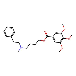 Phenethylamine, N-(4-hydroxybutyl)-N-methyl-, 3,4,5-trimethoxybenzoate (ester) structure