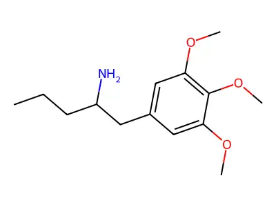 1-(3,4,5-Trimethoxyphenyl)pentan-2-amine structure