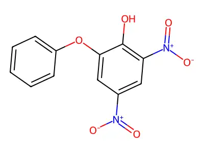 Phenol, 2,4-dinitro-6-phenoxy- structure