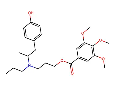 Phenol, 4-(2-(N-propyl-N-(3-(3,4,5-trimethoxybenzoyloxy)propyl)amino)propyl)- structure