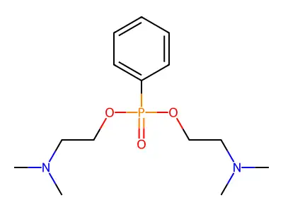 Phosphonic acid, phenyl-, bis(2-dimethylamino)ethyl ester structure