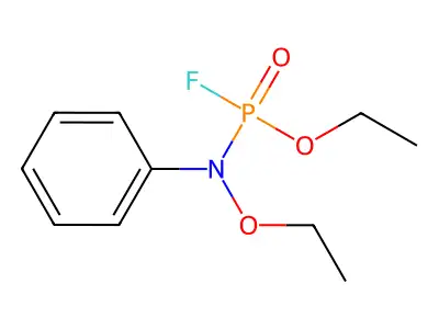 Phosphoramidofluoridic acid, N-ethoxy-N-phenyl-, ethyl ester structure