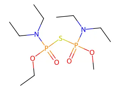 Phosphoramidothioic acid, N,N-diethyl-, O-methyl ester, S-ester with diethyl 2-mercaptoethyl phosphoramidate structure
