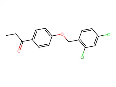 1-{4-[(2,4-Dichlorobenzyl)oxy]phenyl}-1-propanone structure