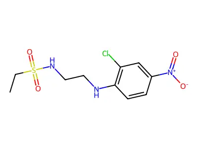 N-[2-(2-chloro-4-nitroanilino)ethyl]ethanesulfonamide structure