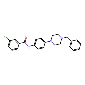 N-[4-(4-benzylpiperazin-1-yl)phenyl]-3-chlorobenzamide structure