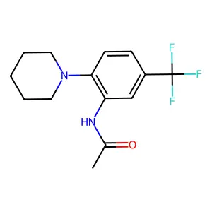 N-[2-piperidin-1-yl-5-(trifluoromethyl)phenyl]acetamide structure