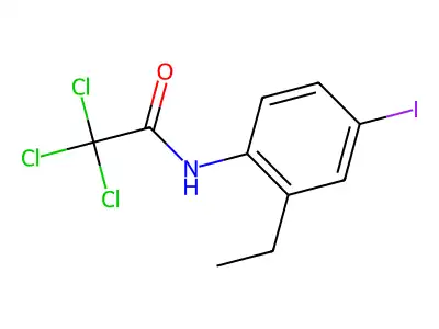 2,2,2-trichloro-N-(2-ethyl-4-iodophenyl)acetamide structure