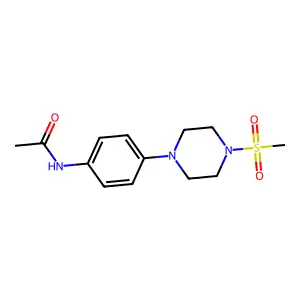 N-[4-(4-methylsulfonylpiperazin-1-yl)phenyl]acetamide structure