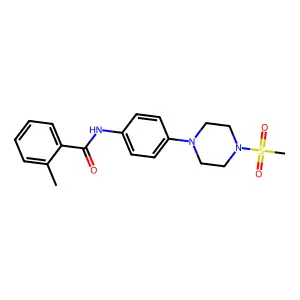 2-methyl-N-[4-(4-methylsulfonylpiperazin-1-yl)phenyl]benzamide structure