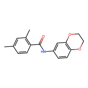 N-(2,3-dihydro-1,4-benzodioxin-6-yl)-2,4-dimethylbenzamide structure