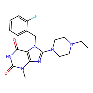 8-(4-Ethylpiperazin-1-yl)-7-[(2-fluorophenyl)methyl]-3-methylpurine-2,6-dione structure