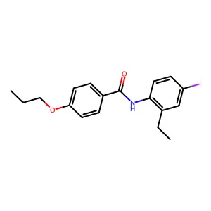 N-(2-ethyl-4-iodophenyl)-4-propoxybenzamide structure