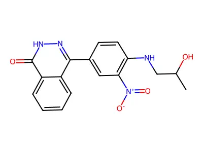 4-{4-[(2-hydroxypropyl)amino]-3-nitrophenyl}phthalazin-1(2H)-one structure