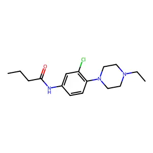 N-[3-chloro-4-(4-ethylpiperazin-1-yl)phenyl]butanamide structure