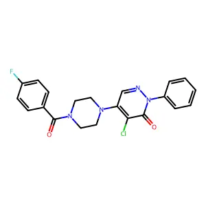 4-Chloro-5-[4-(4-fluorobenzoyl)piperazin-1-yl]-2-phenylpyridazin-3-one structure