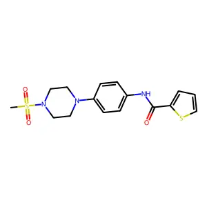 N-[4-(4-methylsulfonylpiperazin-1-yl)phenyl]thiophene-2-carboxamide structure
