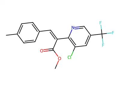 Methyl 2-[3-chloro-5-(trifluoromethyl)pyridin-2-yl]-3-(4-methylphenyl)prop-2-enoate structure