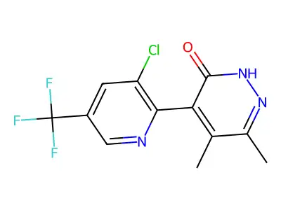4-[3-Chloro-5-(trifluoromethyl)-2-pyridinyl]-5,6-dimethyl-3-pyridazinol structure
