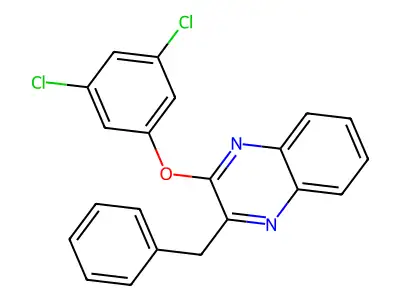 2-Benzyl-3-(3,5-dichlorophenoxy)quinoxaline structure