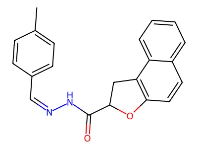 N'-[(Z)-(4-methylphenyl)methylidene]-1,2-dihydronaphtho[2,1-b]furan-2-carbohydrazide structure