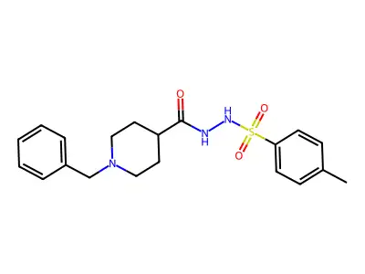 N'-[(1-benzyl-4-piperidinyl)carbonyl]-4-methylbenzenesulfonohydrazide structure