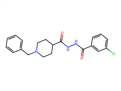 N'-[(1-benzyl-4-piperidinyl)carbonyl]-3-chlorobenzenecarbohydrazide structure