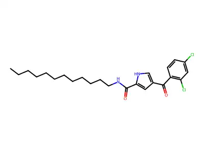 4-(2,4-dichlorobenzoyl)-N-dodecyl-1H-pyrrole-2-carboxamide structure