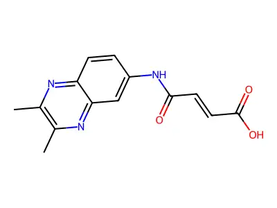 3-[(2,3-dimethylquinoxalin-6-yl)carbamoyl]prop-2-enoic Acid structure