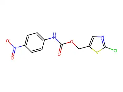 (2-chloro-1,3-thiazol-5-yl)methyl N-(4-nitrophenyl)carbamate structure