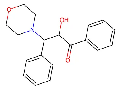 2-Hydroxy-3-morpholino-1,3-diphenyl-1-propanone structure