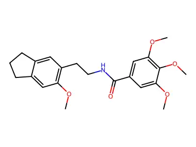 Benzamide, N-(2-(2,3-dihydro-6-methoxy-1H-inden-5-yl)ethyl)-3,4,5-trimethoxy- structure