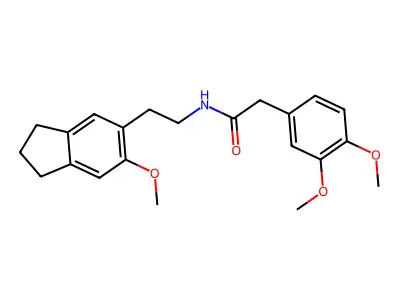 Acetamide, 2-(3,4-dimethoxyphenyl)-N-(2-(5-methoxyindan-6-yl)ethyl)- structure