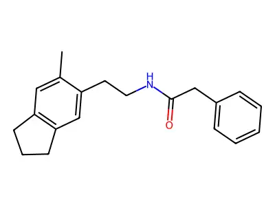 Benzeneacetamide, N-(2-(2,3-dihydro-6-methyl-1H-inden-5-yl)ethyl)- structure