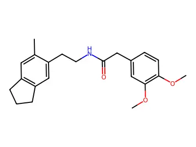 Benzeneacetamide, N-(2-(2,3-dihydro-6-methyl-1H-inden-5-yl)ethyl)-3,4-dimethoxy- structure