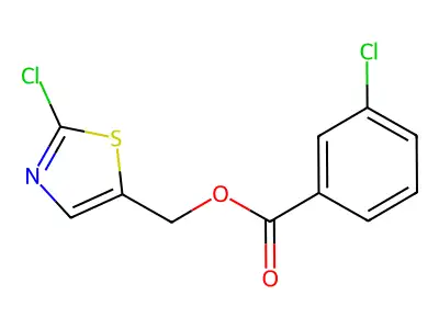 (2-Chloro-1,3-thiazol-5-yl)methyl 3-chlorobenzoate structure