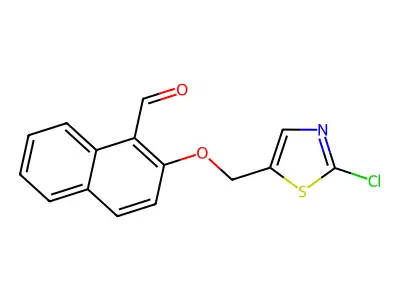 2-[(2-Chloro-1,3-thiazol-5-yl)methoxy]naphthalene-1-carbaldehyde structure