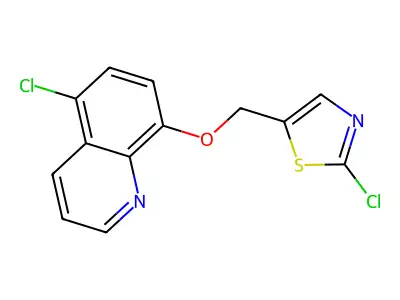 5-Chloro-8-[(2-chloro-1,3-thiazol-5-yl)methoxy]quinoline structure