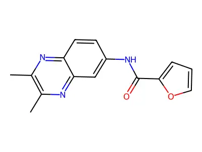 N-(2,3-dimethyl-6-quinoxalinyl)-2-furamide structure