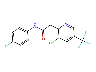 2-[3-chloro-5-(trifluoromethyl)pyridin-2-yl]-N-(4-fluorophenyl)acetamide structure