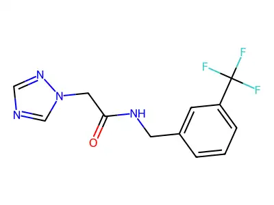 N-[[3-(Trifluoromethyl)phenyl]methyl]-1H-1,2,4-triazole-1-acetamide structure